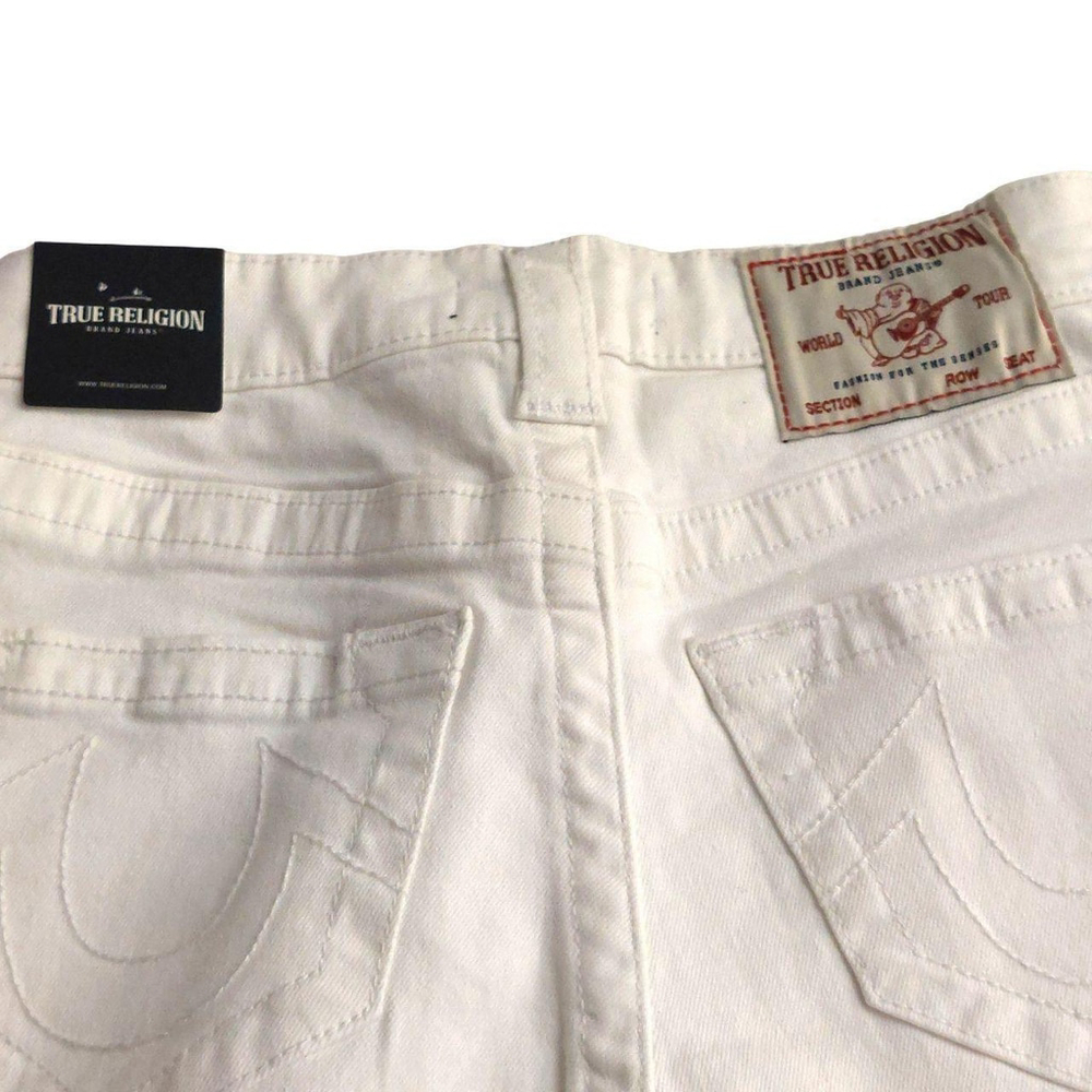 True Religion Brand Jeans Maisie High Rise Shorts White Sz 33 NWT - Picture 7 of 8